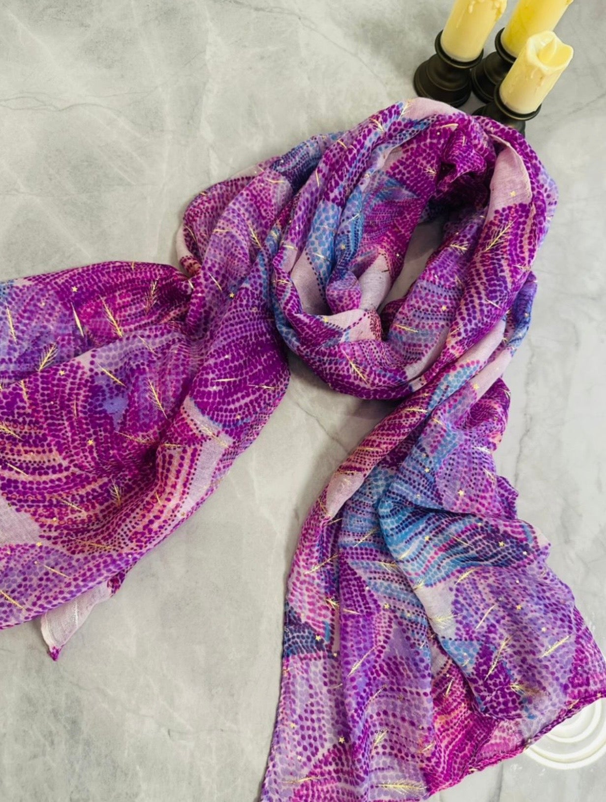 Purple light scarf