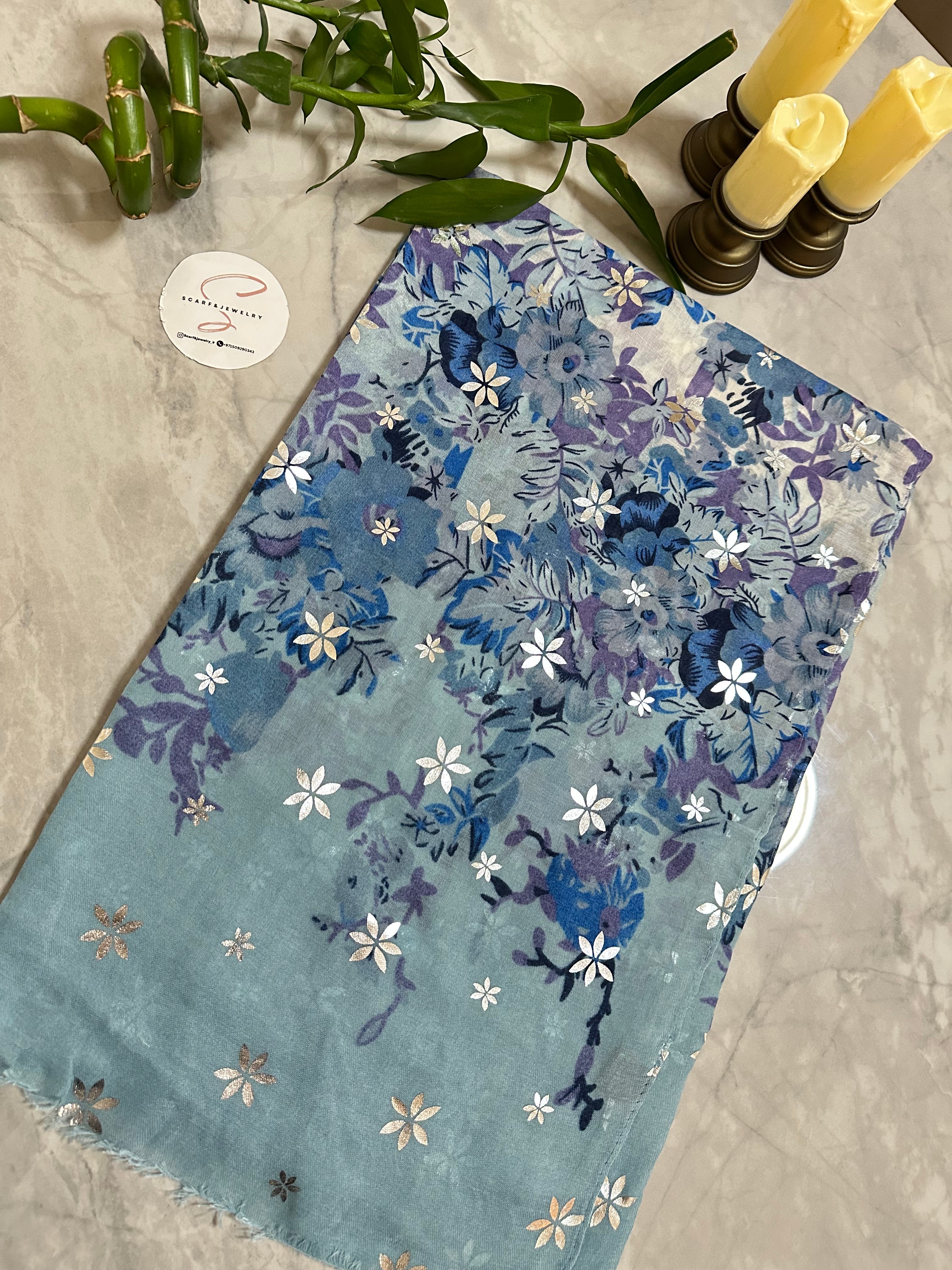 Blush Floral Shine Scarf