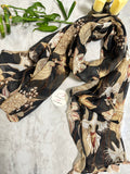 Black and beige scarf