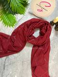 Dark red scarf