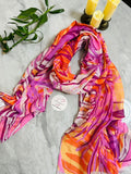 Sunset Bloom Scarf – وشاح إشراقة الغروب