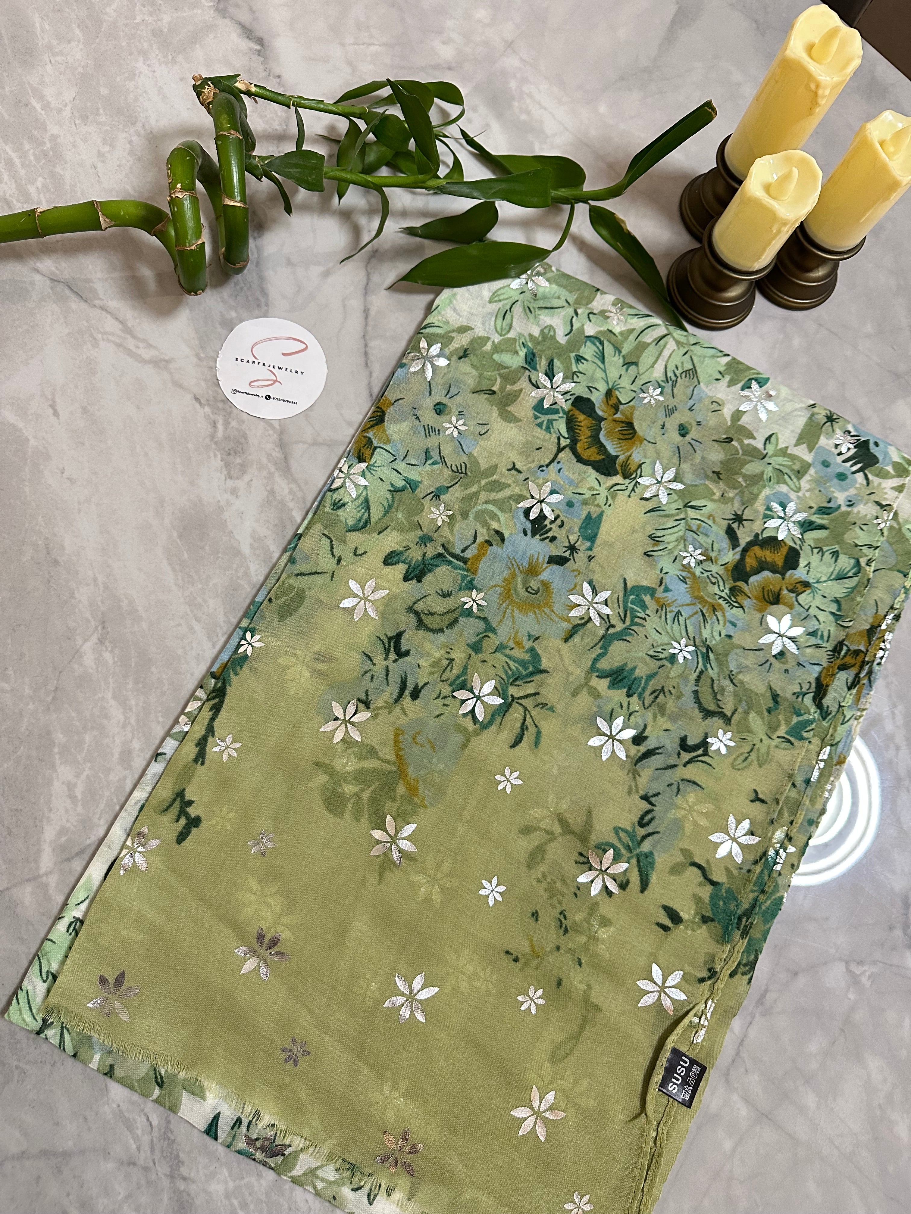 Blush Floral Shine Scarf