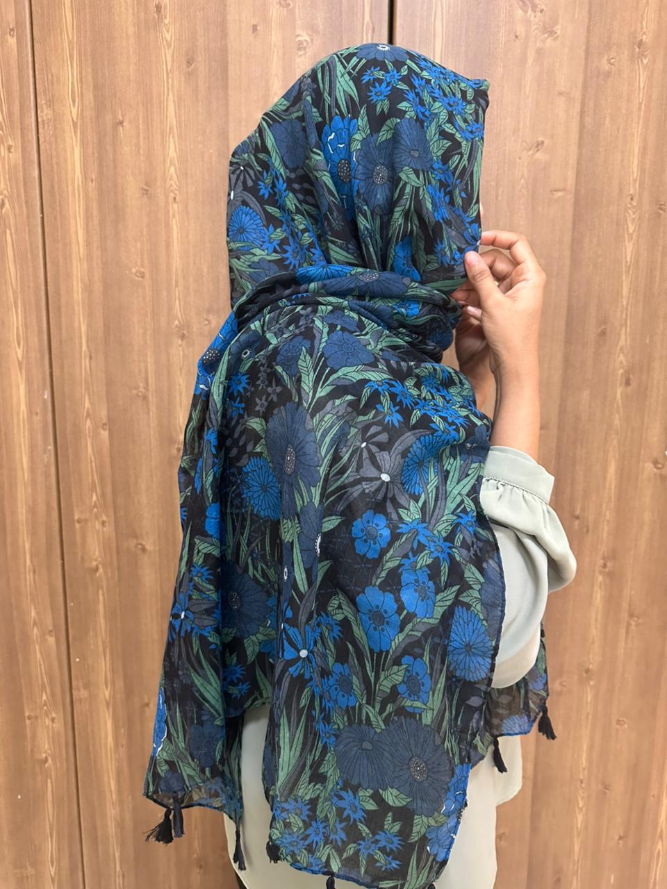 Blue Garden Scarf
