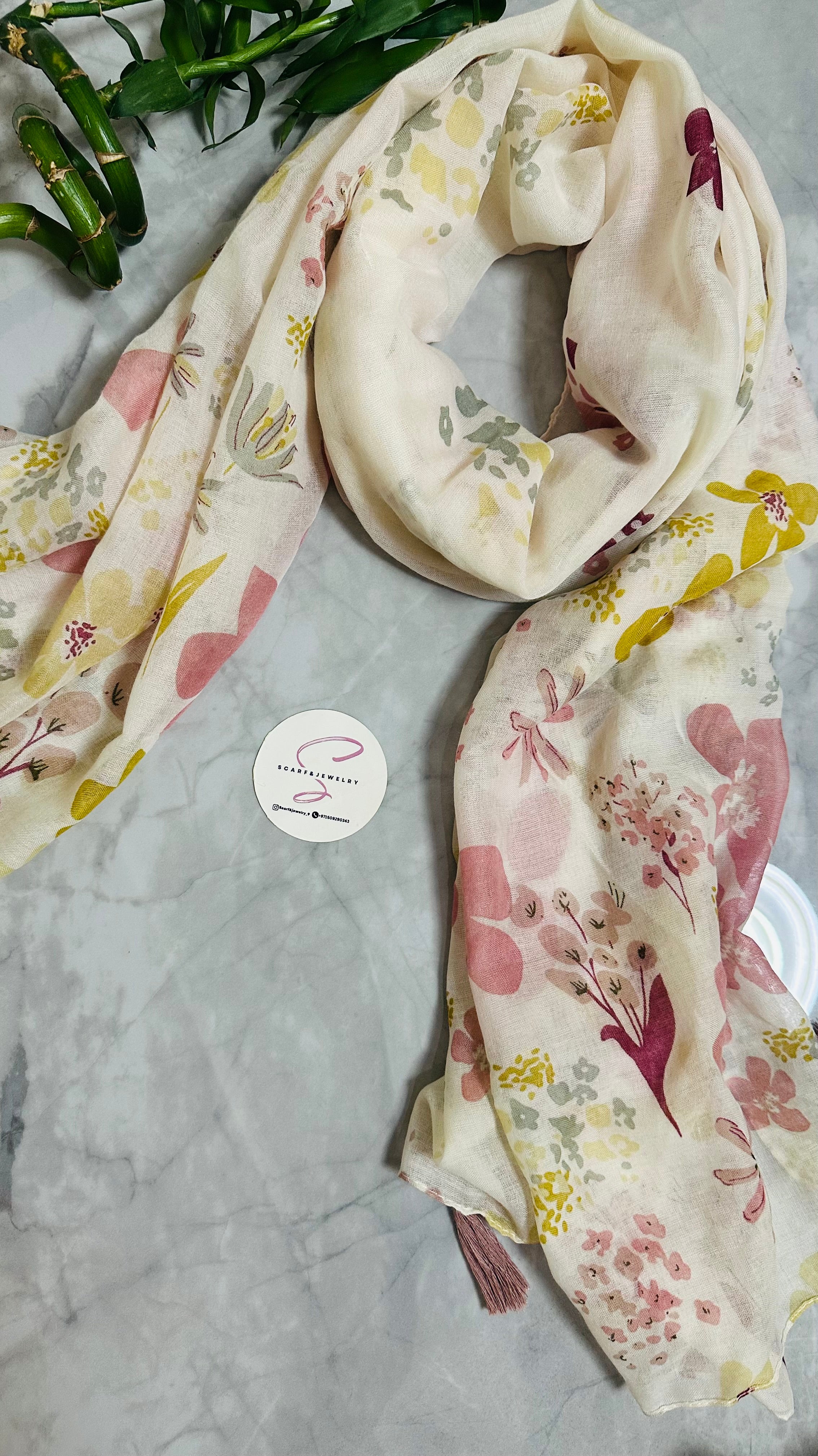 Flowers scarf spring
