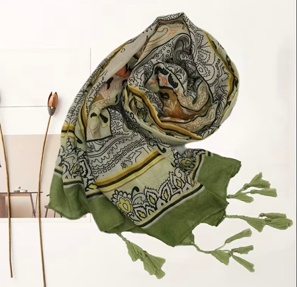 Bohemian scarf style